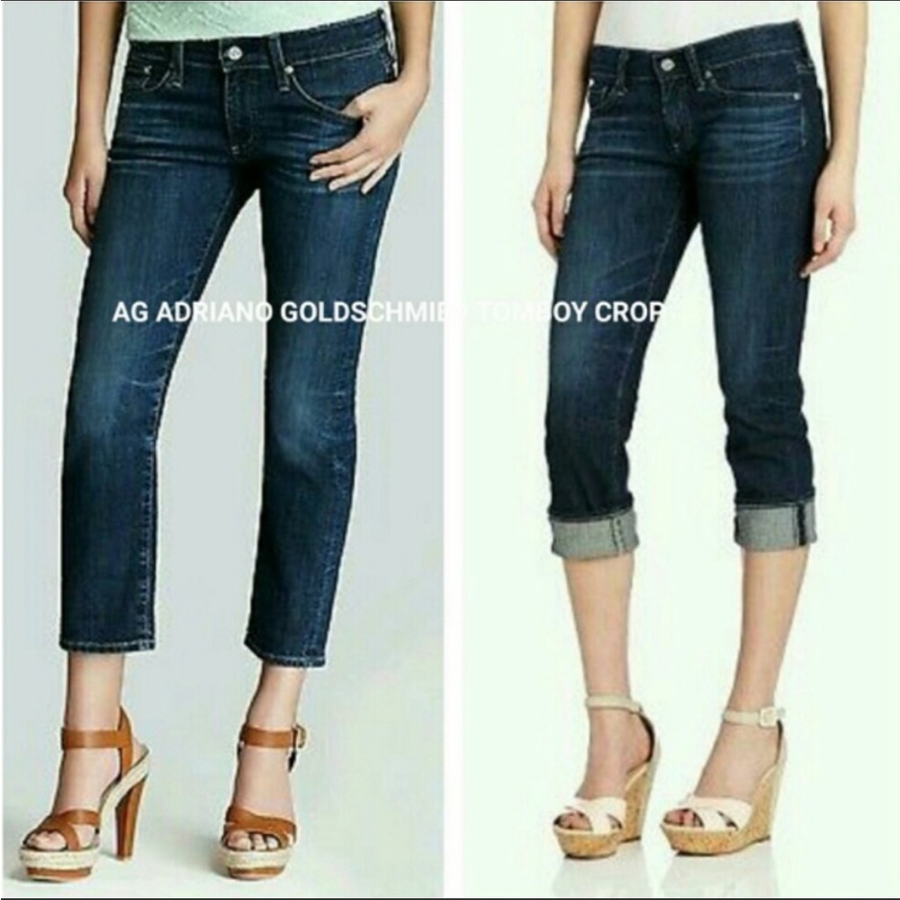AG 28 relaxed tomboy crop in relaxed crop in 10 year phw wash great condition